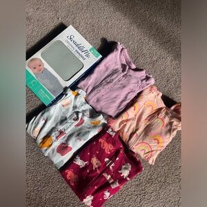 Newborn baby footie pajama bundle